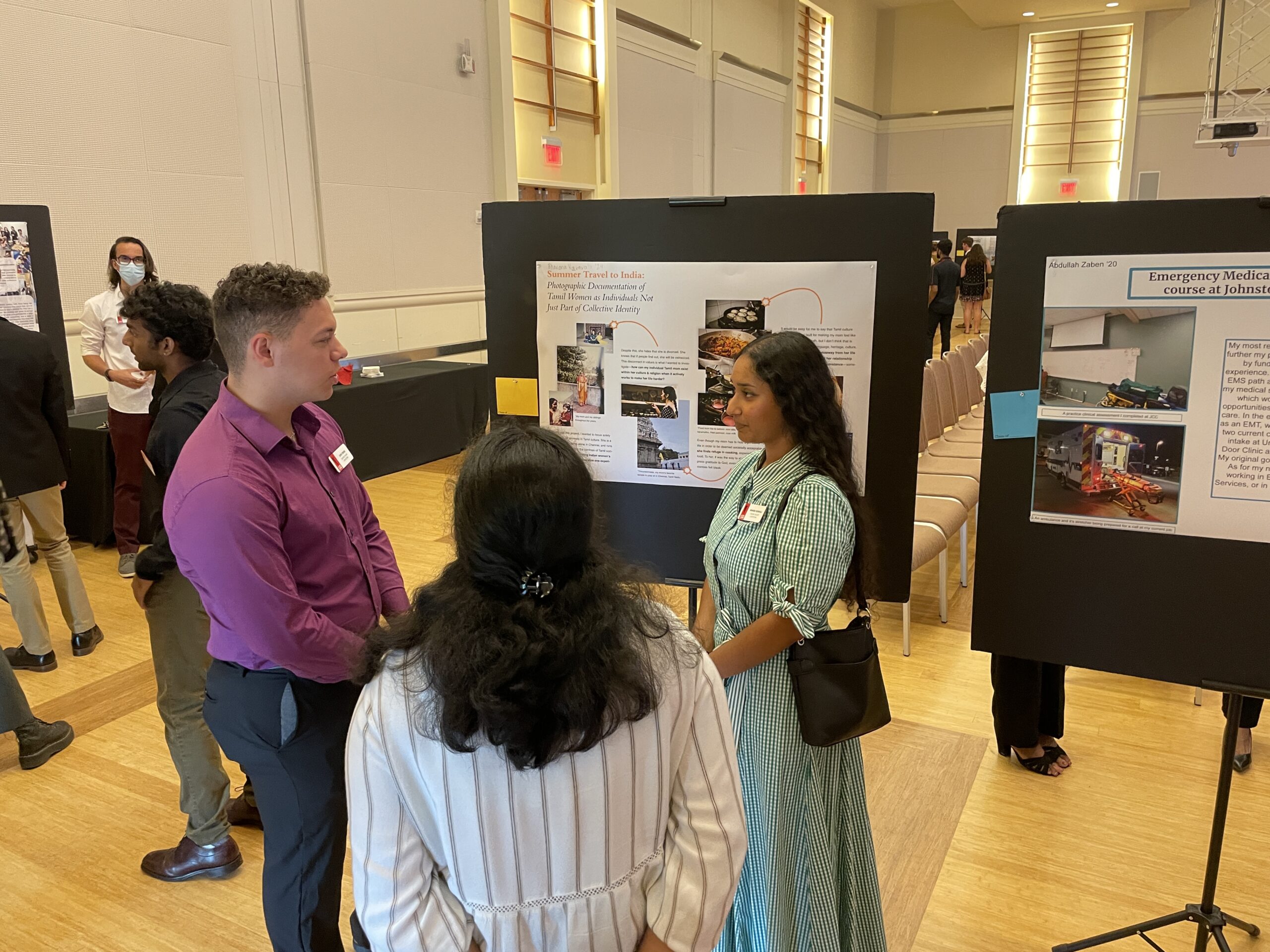 Student explains her poster