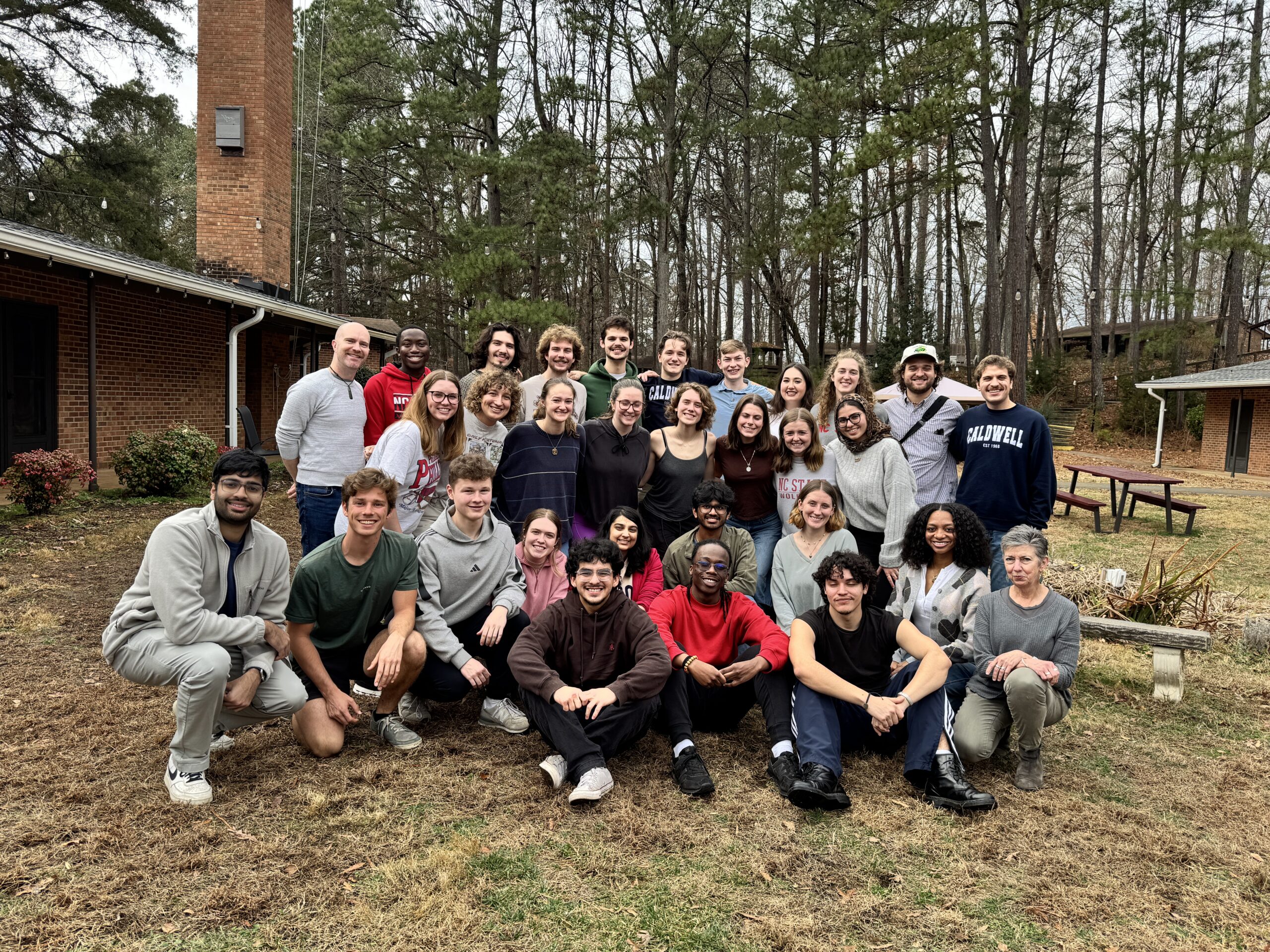 Members of the Class of 2026 outside with Dr. Odom and Dr. Brewer
